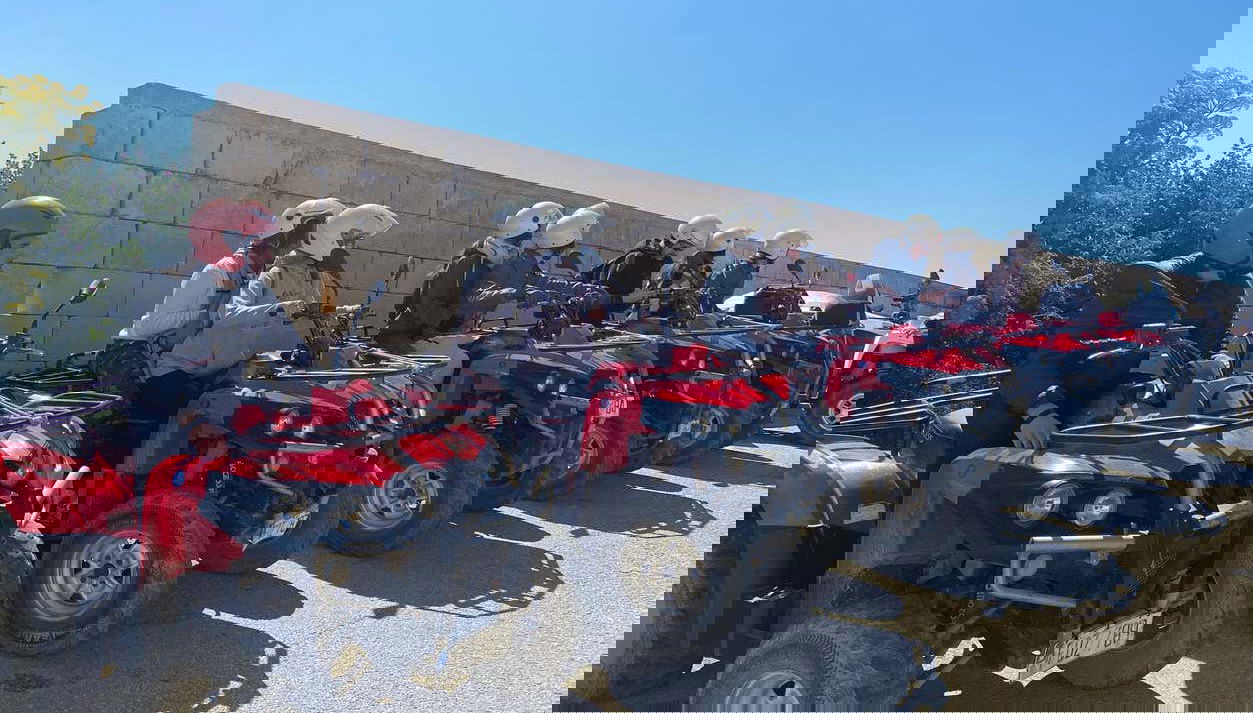 Quads prêts pour la balade