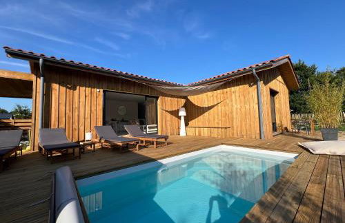 Maison en bois avec piscine proche de la plage - Foto 32