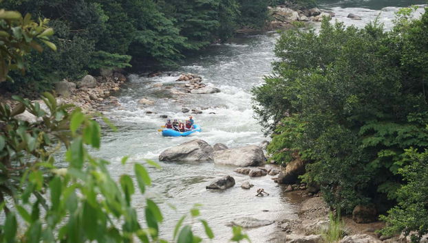 Rafting down the river