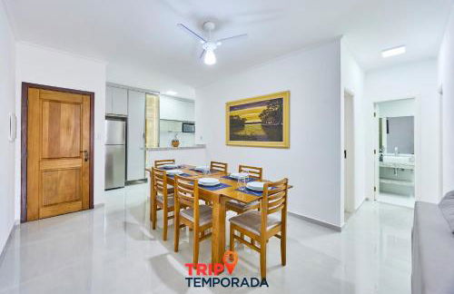 Apartamento espaçoso com ar condicionado e Wi-fi, a 100 metros da praia - Edifício Estoril - Foto 6