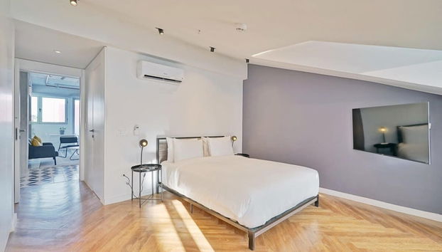 w Cool 1BR With Private Terrace in Plaza Herrera - Foto 4, Habitación