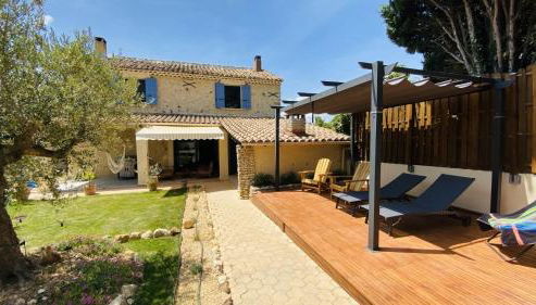 Mazet des Balestiés cœur Luberon 120 m2 6 pers avec piscine - Foto 3, Garden, sunbed, Garden view