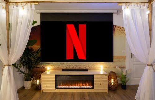 CathyVoyages - Ciel étoilé - Bord de Mer - Parking gratuit - Vidéoprojecteur - Lit rond - La Paillote Strasbourgeoise - Photo 6