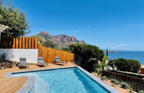 Superbe vue mer et Estérel, Villa Neuve pour 8-10 Personnes, Clim, Piscine - Foto 24