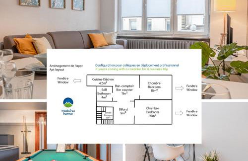 CATTENOM Appartements 2 à 5 lits Parking à 3 min Wi Fi Idéal équipes pros et familles - Apartments 2 to 5 beds Perfect for workers and families - Photo 48