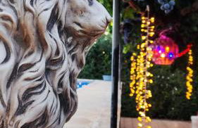 Refugio madera estilo árabe con estatuas, estanques y un pequeño zoo - Foto 11