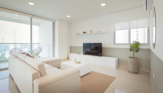 w Breathtaking 2BR w AC in Cartagena - Foto 4, Habitación