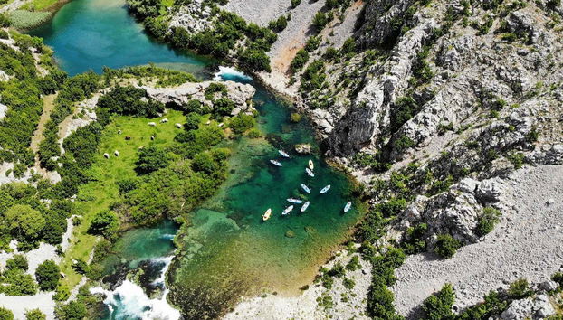 Vista panorâmica de nosso percurso de caiaque