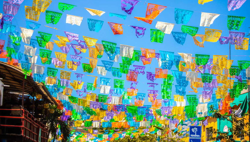 Sayulita's colorful flags