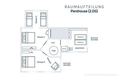 Große Penthouse Ferienwohnung mit Meerblick, Sonnenterrasse & Luxusbad von "Momentic" - Foto 49