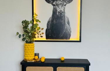 Black&Yellow Apartment Bielefeld 24h Check in WLAN Parkplatz ÖPNV - Foto 3