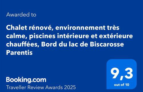 Chalet rénové, environnement très calme, piscines intérieure et extérieure chauffées, Bord du lac de Biscarosse Parentis - Foto 12