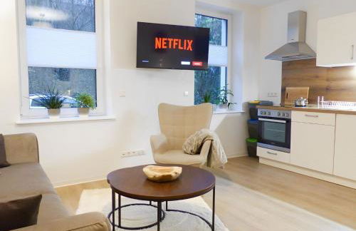 Modernes Apartment mit Queensize-Bett, NETFLIX, Küche, Erdgeschoss, Nähe AMEOS Klinik - Foto 6