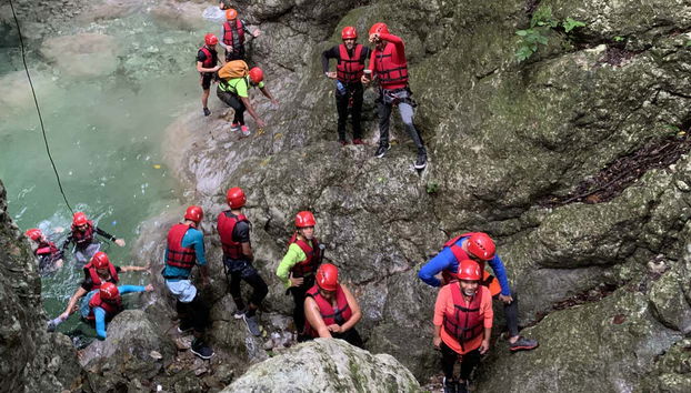 Get your adrenaline pumping and rappel down the waterfall