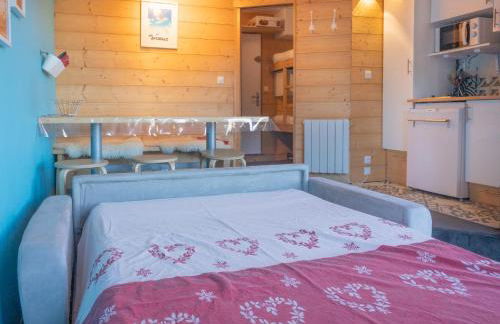 Studio cabine vue montagne au pied des pistes & commerces - Foto 5