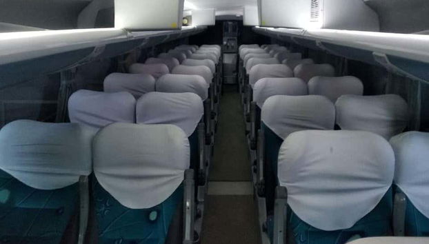 Interno di uno dei veicoli del transfer