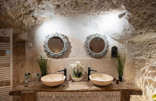 Maison troglodyte de luxe 10 pers proche Amboise - Foto 15