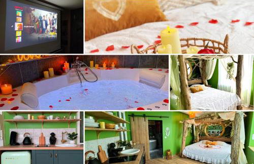 La jungle insolite, SPA, Écran cinéma, Lit à baldaquin king size, day use, 10 min centre - Foto 6