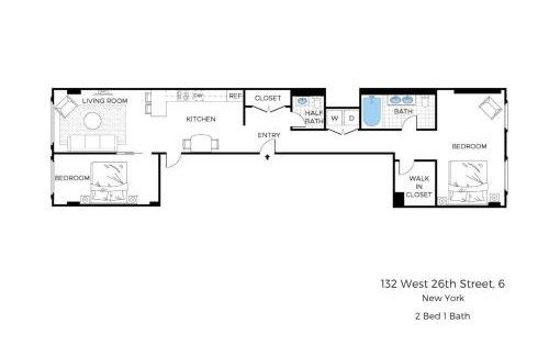Modern 2BR with WD in Elevator Building in NoMad - Foto 9