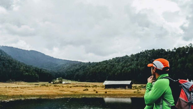 Descansando en la laguna