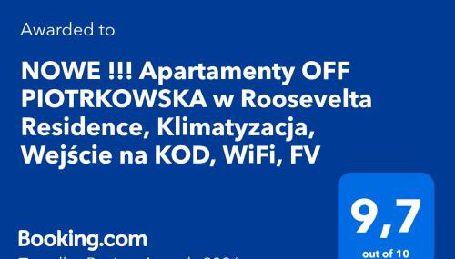Apartamenty OFF PIOTRKOWSKA w Roosevelta Residence, Klimatyzacja, Wejście na KOD, WiFi, FV - Foto 2