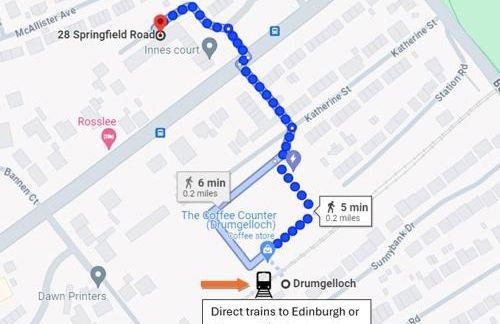 Springfield Apartment - Train to Glasgow or Edinburgh - Private Parking & Wifi - Photo 17