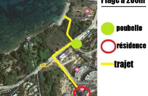 Les Rivages de Stagnola Appartement T3 vue mer et montagne plage 200m climatisé - Foto 4