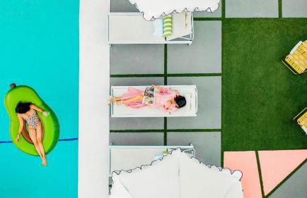 2 Rooms Sleeps 8 Retro Hotel w Pool Wesley King Studio Buyout by AvantStay - Foto 32