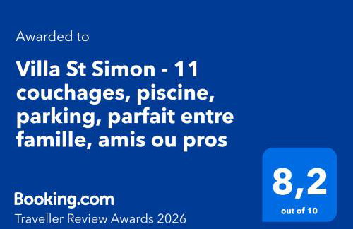 Villa St Simon - 11 couchages, piscine, parking, parfait entre famille, amis ou pros - Foto 50