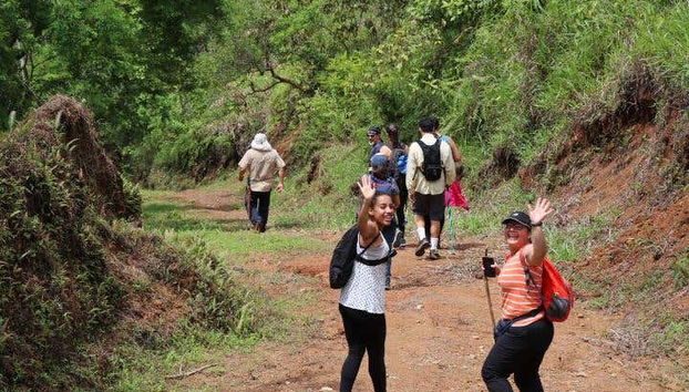 Desfrutando da trilha