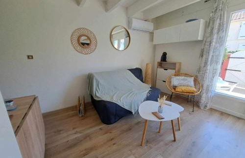 Charmante maison 2 pièces cabine 6 personnes, proche mer et étang, terrasse avec BBQ - FR-1-326-752 - Foto 7