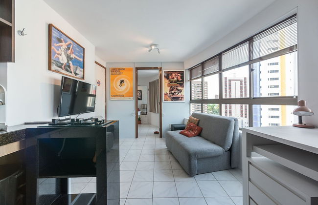 Ótimo Flat Bairro da Jaqueira Recife até 3 pessoas O Coração Verde da Cidade PBO902 - Foto 10