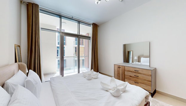 Primestay - 2BR in Al Jaddaf Near Metro - Foto 3, Habitación