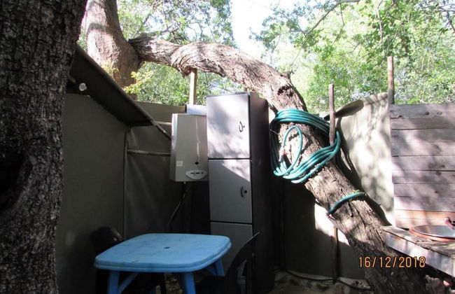 3 bed Bush-tent Under 3 Trees, for Couple Plus Chaperone Free Lionhyena Sounds - Foto 15