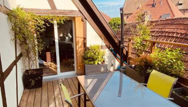 Joli 2 pièces, avec climatisation et grande terrasse, vue sur les toits, zone piétonne - Photo 2