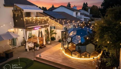 Elegant Retreat- Sleep 10-Boho Dome Lounge-Hot Tub-Games-Golf-Serene Getaway - Foto 3