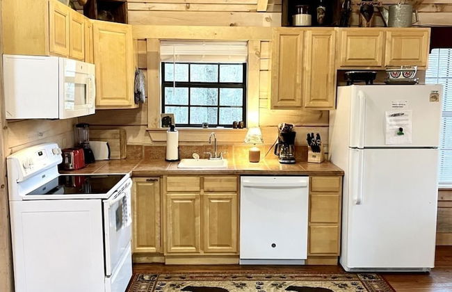 Perfectly private! Hot tub, king sized bed, grill, washer/dryer, and motorcycle friendly! Studio Cabin by RedAwning - Foto 6