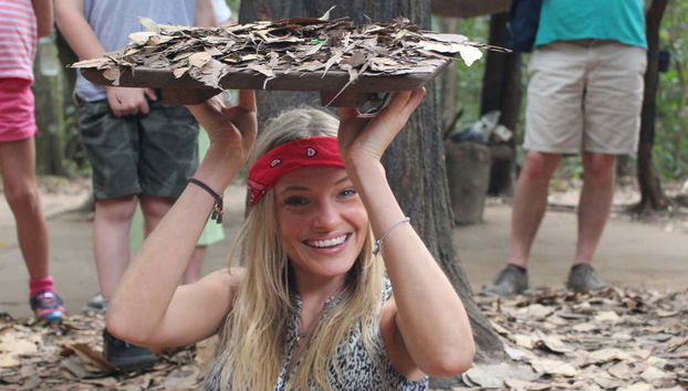 Escondida en los túneles de Cu Chi