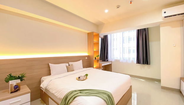 Homey And Enjoy Living Studio Apartment One Narita Residence - Foto 2, Habitación