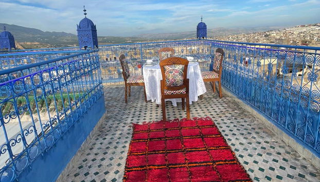 The rootop terrace of the restaurant