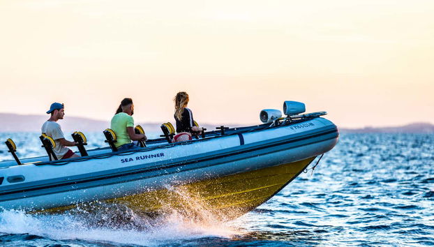 Enjoying the boat trip around Palma Bay