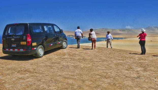 Desfrutando do tour pela Reserva de Paracas