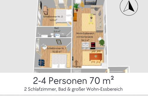 GRÄFIN ANNA - Rückzugsort für Freundetreffen in der historischen Hinterburg Schlitz - 2 Schlafzimmer, Altstadtlage, Garten, Aufzug, Hund willkommen - Foto 9