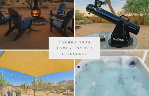 10 minutes to JTNP - Sauna, Hot Tub, Cold Plunge Saltwater Pool, Telescope, Fireplace and Views - Foto 1