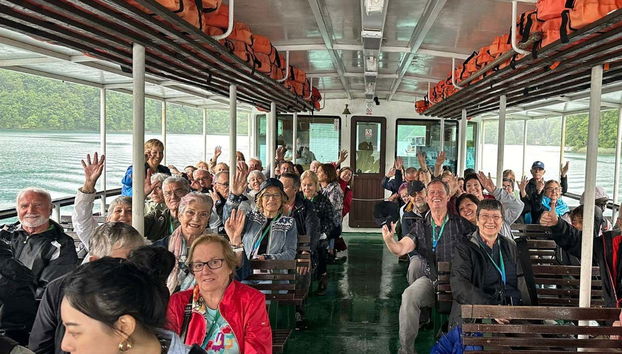 Durante il giro in barca