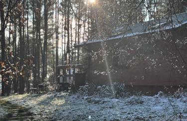 Urocza chatka w lesie nad wodą - Foto 25