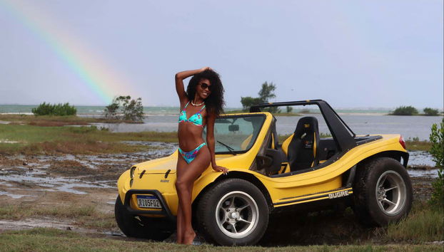 Desfrutando da natureza da região