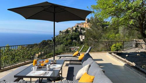 Appartement Eze Village proche Monaco fabuleuse vue mer et vieux village - Foto 5, sunbed