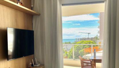 Apartamento NOvo na Praia do Morro Temporada Wi-Fi, Vista Mar, garagem, varanda grande - Foto 4