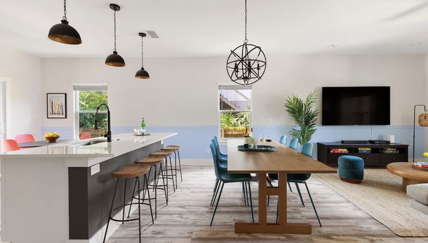 Blue Hour Playfully Designed Beach Home w Hot Tub Fire Pit Game Room - Foto 3, Habitación